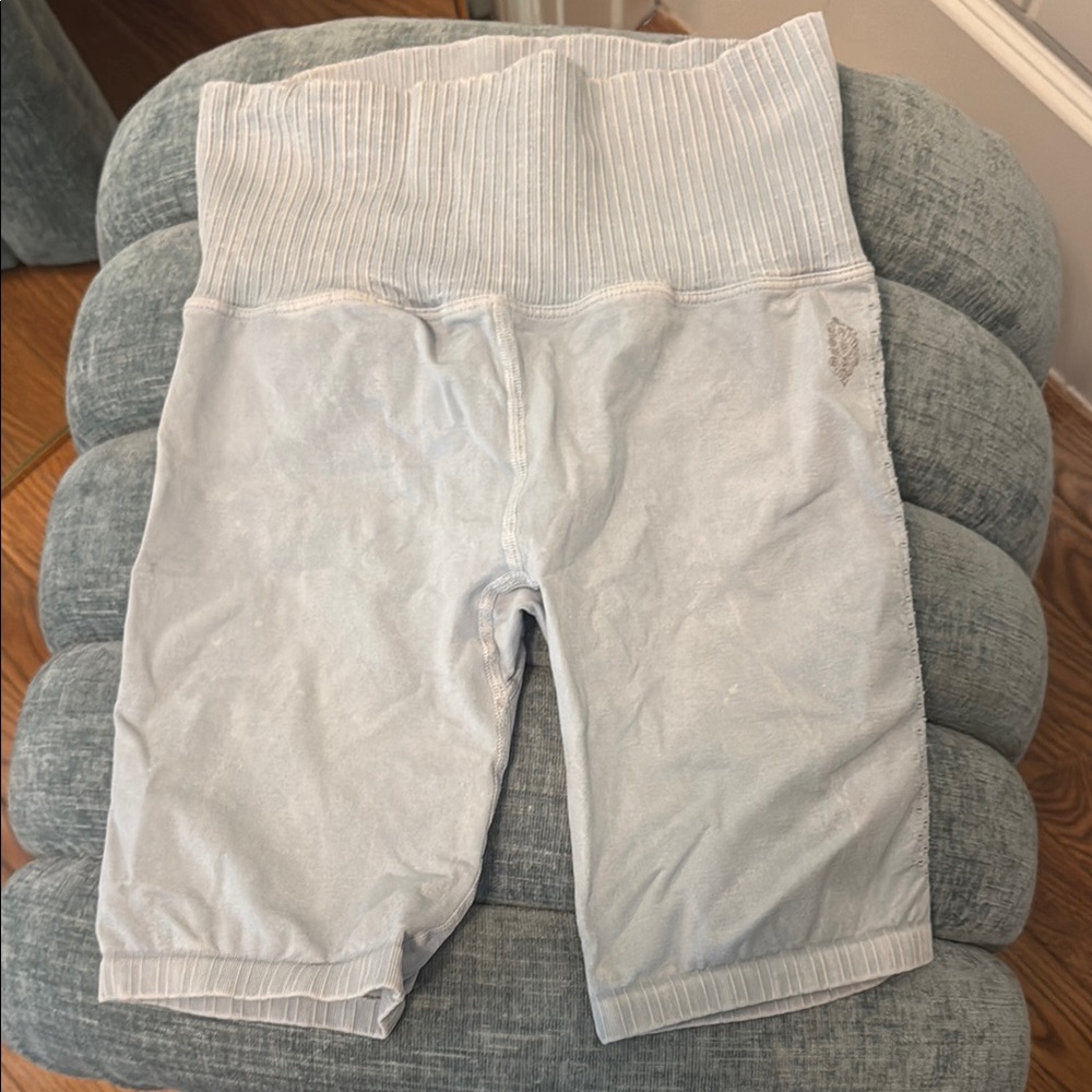 Light Gray High-Waisted Shorts